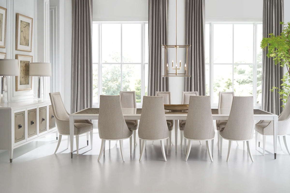 Caracole Lattice Gather Dining Table – side view – Lusso Furniture Miami
