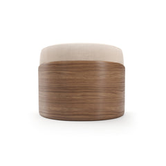 Caracole Fleur Wood Back Lounge Chair – back view – Lusso Furniture Miami