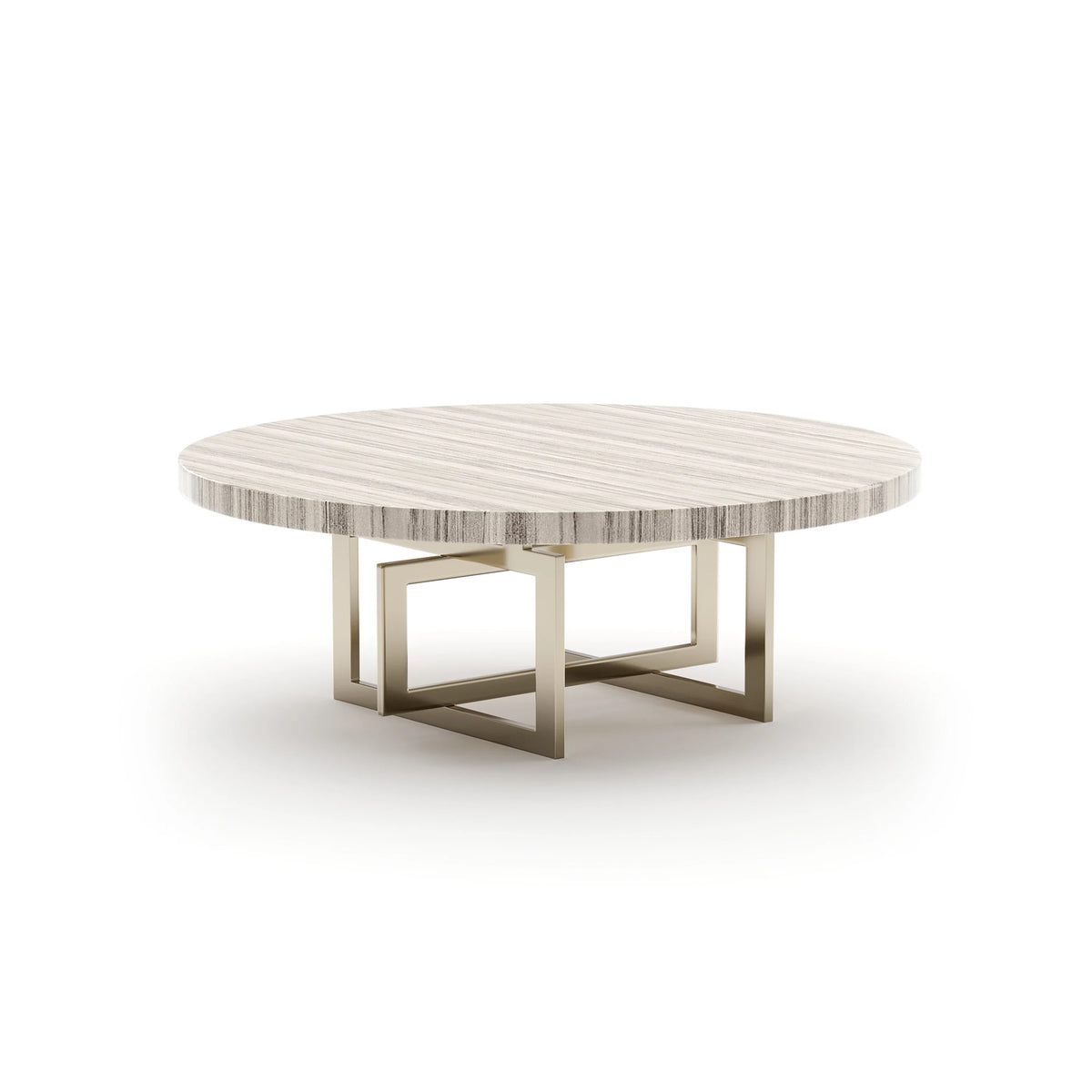 Caracole Wish You Were Here Round Cocktail Table – angle view – Lusso Furniture Miami