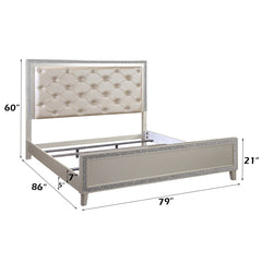 ACME Sliverfluff LED Bed – alternate view – Lusso Furniture Miami
