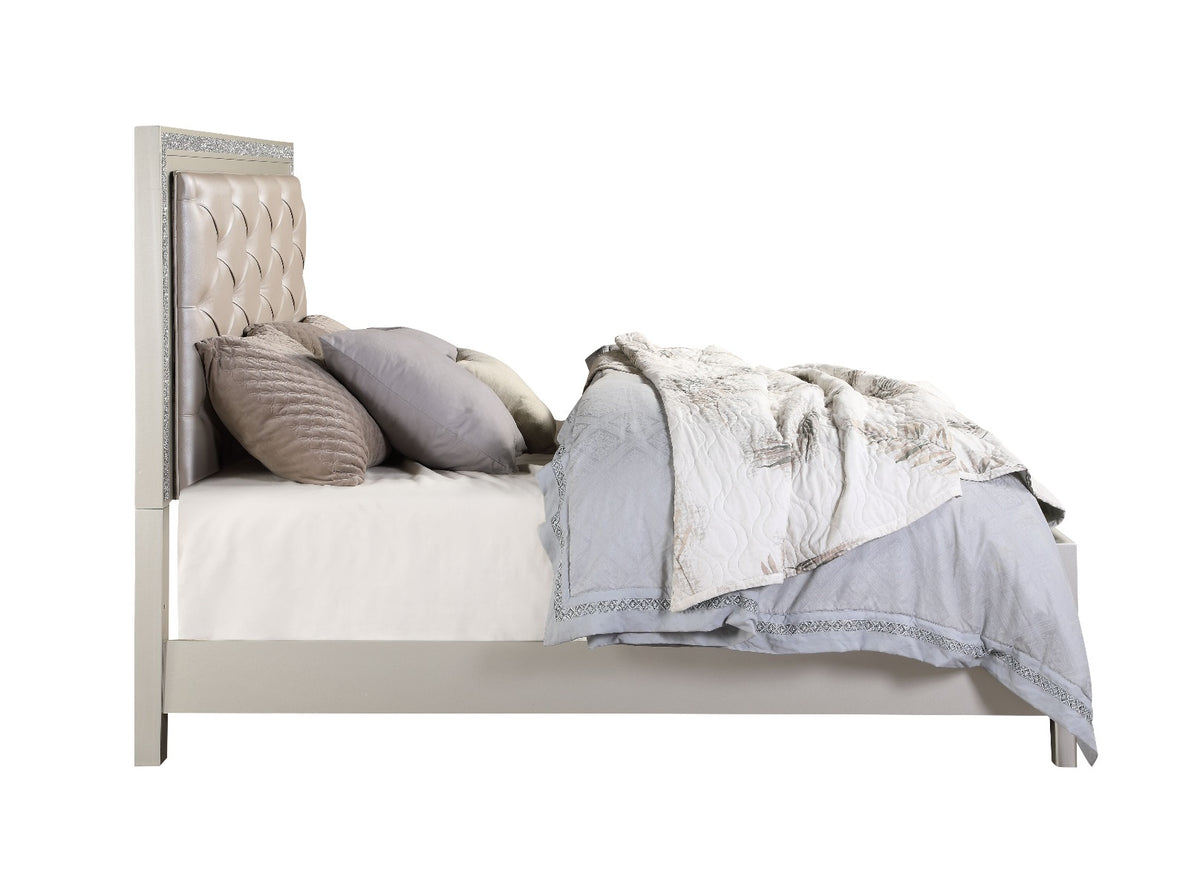 ACME Sliverfluff LED Bed – room setting – Lusso Furniture Miami
