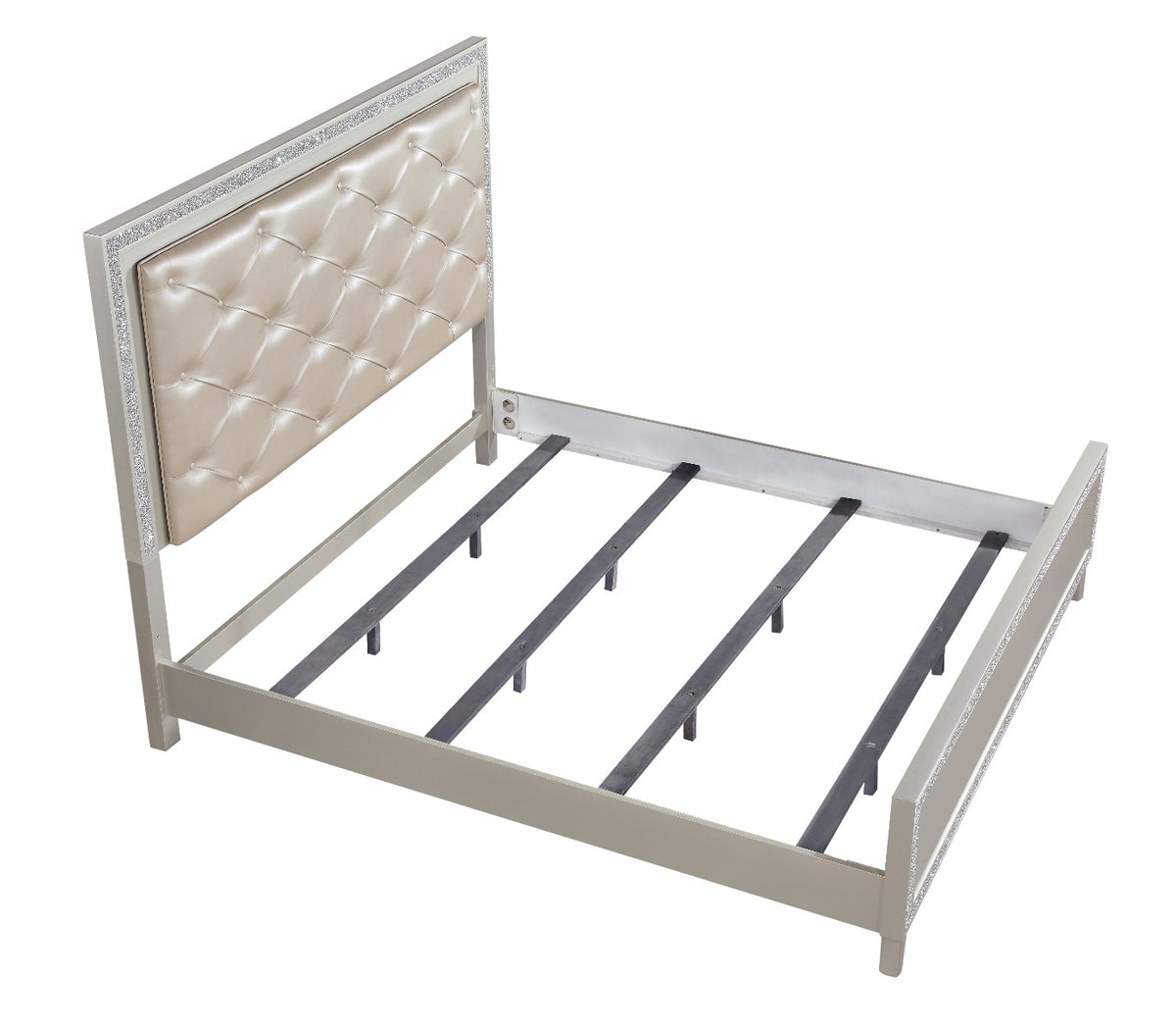 ACME Sliverfluff LED Bed – close-up – Lusso Furniture Miami