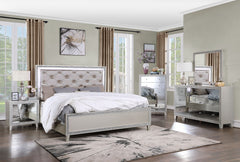 ACME Sliverfluff LED Bed – front view – Lusso Furniture Miami