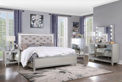 ACME Sliverfluff LED Bed – angle view – Lusso Furniture Miami