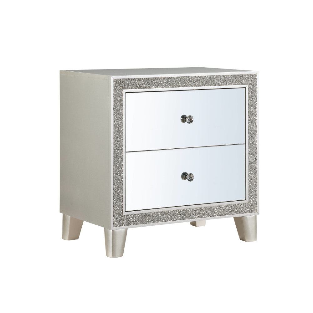 ACME Sliverfluff Nightstand – angle view – Lusso Furniture Miami