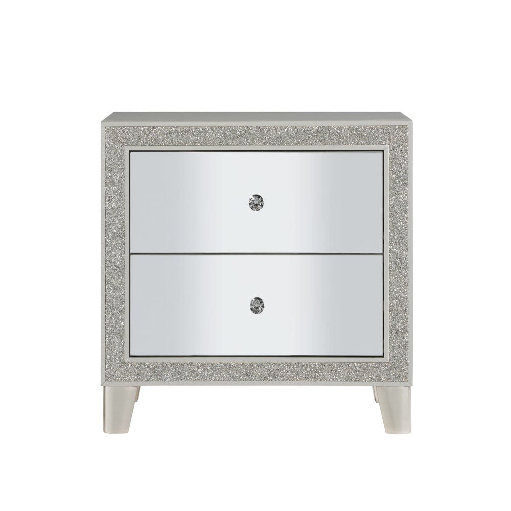 ACME Sliverfluff Nightstand – side view – Lusso Furniture Miami