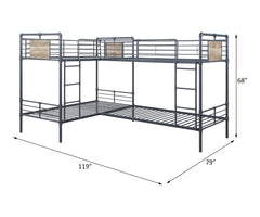 ACME Cordelia Quadruple Bunk Bed – angle view – Lusso Furniture Miami