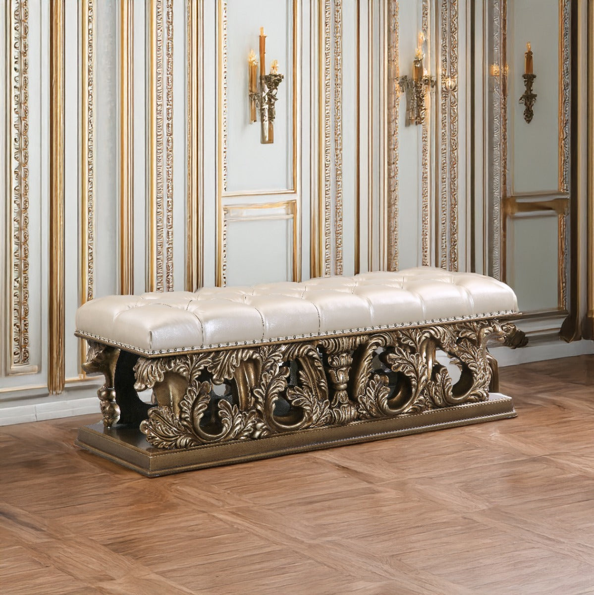 ACME Constantine Bench – front view – Lusso Furniture Miami