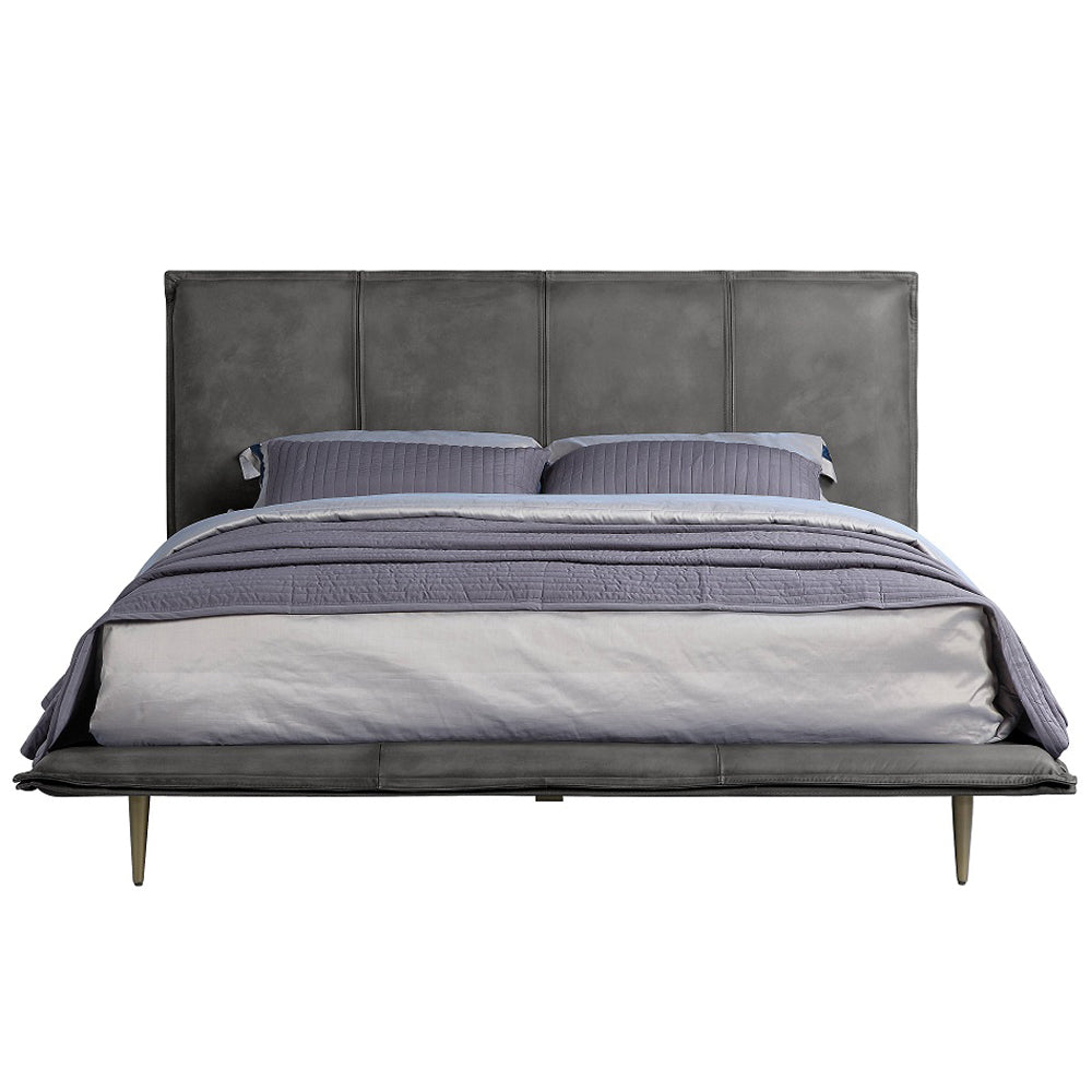 ACME Metis Leather Bed – side view – Lusso Furniture Miami