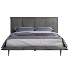 ACME Metis Leather Bed – side view – Lusso Furniture Miami