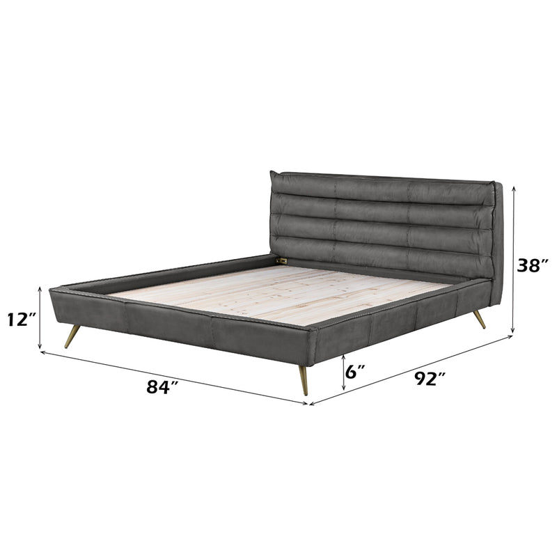 ACME Doris Leather Bed-zoom-