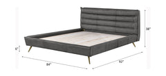 ACME Doris Leather Bed – view 16 – Lusso Furniture Miami