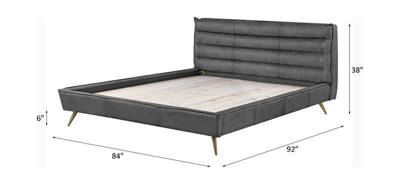 ACME Doris Leather Bed-zoom-