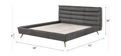 ACME Doris Leather Bed – room setting – Lusso Furniture Miami