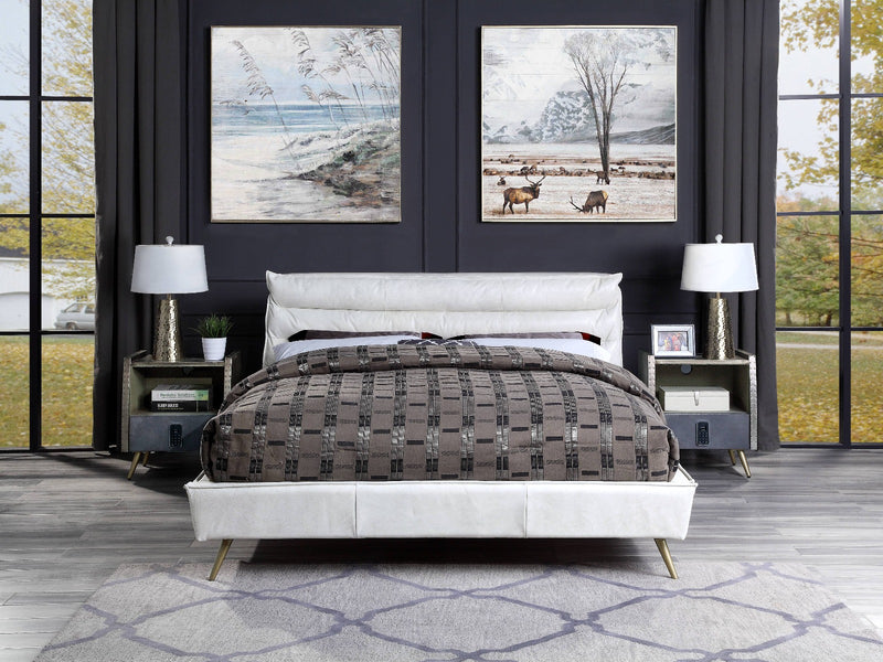 ACME Doris Leather Bed-zoom-