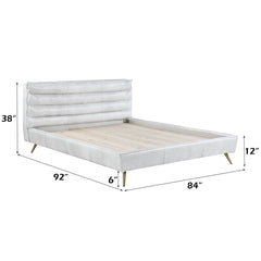 ACME Doris Leather Bed – view 23 – Lusso Furniture Miami