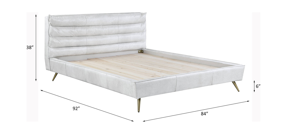 ACME Doris Leather Bed – view 22 – Lusso Furniture Miami