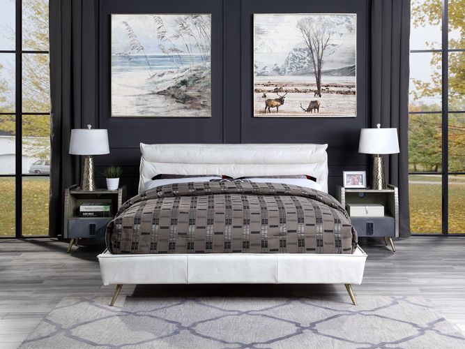 ACME Doris Leather Bed-zoom-