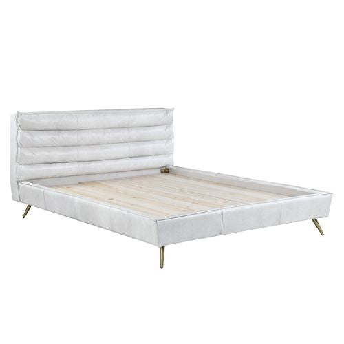 ACME Doris Leather Bed – close-up – Lusso Furniture Miami