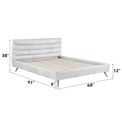 ACME Doris Leather Bed – view 11 – Lusso Furniture Miami