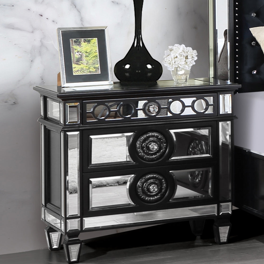 ACME Varian II Nightstand – front view – Lusso Furniture Miami