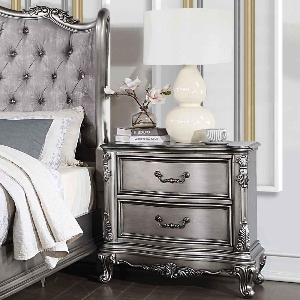 ACME Ariadne Nightstand – front view – Lusso Furniture Miami