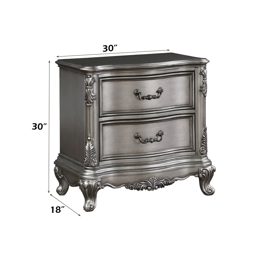 ACME Ariadne Nightstand – back view – Lusso Furniture Miami