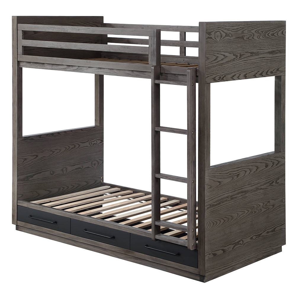 ACME Estevon Storage Bunk Bed – angle view – Lusso Furniture Miami