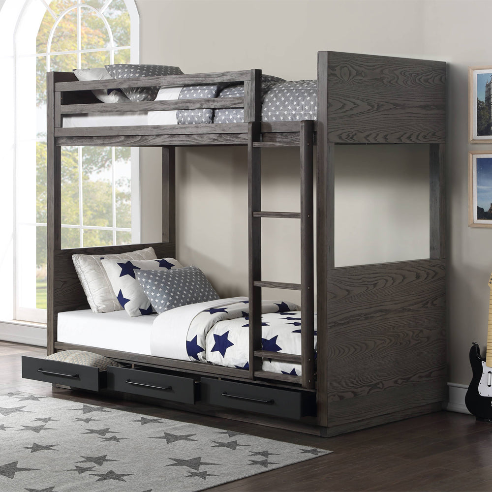 ACME Estevon Storage Bunk Bed – front view – Lusso Furniture Miami