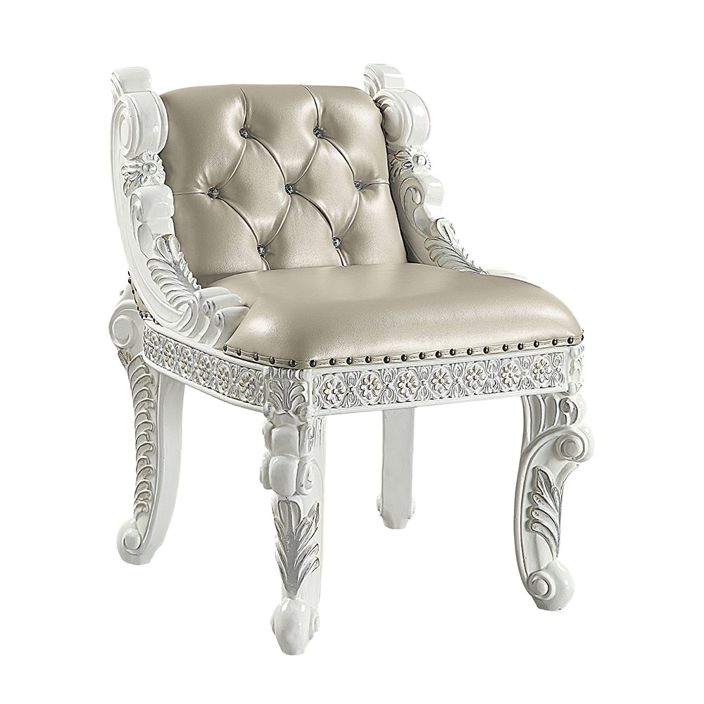 ACME Vanaheim Vanity Stool – angle view – Lusso Furniture Miami
