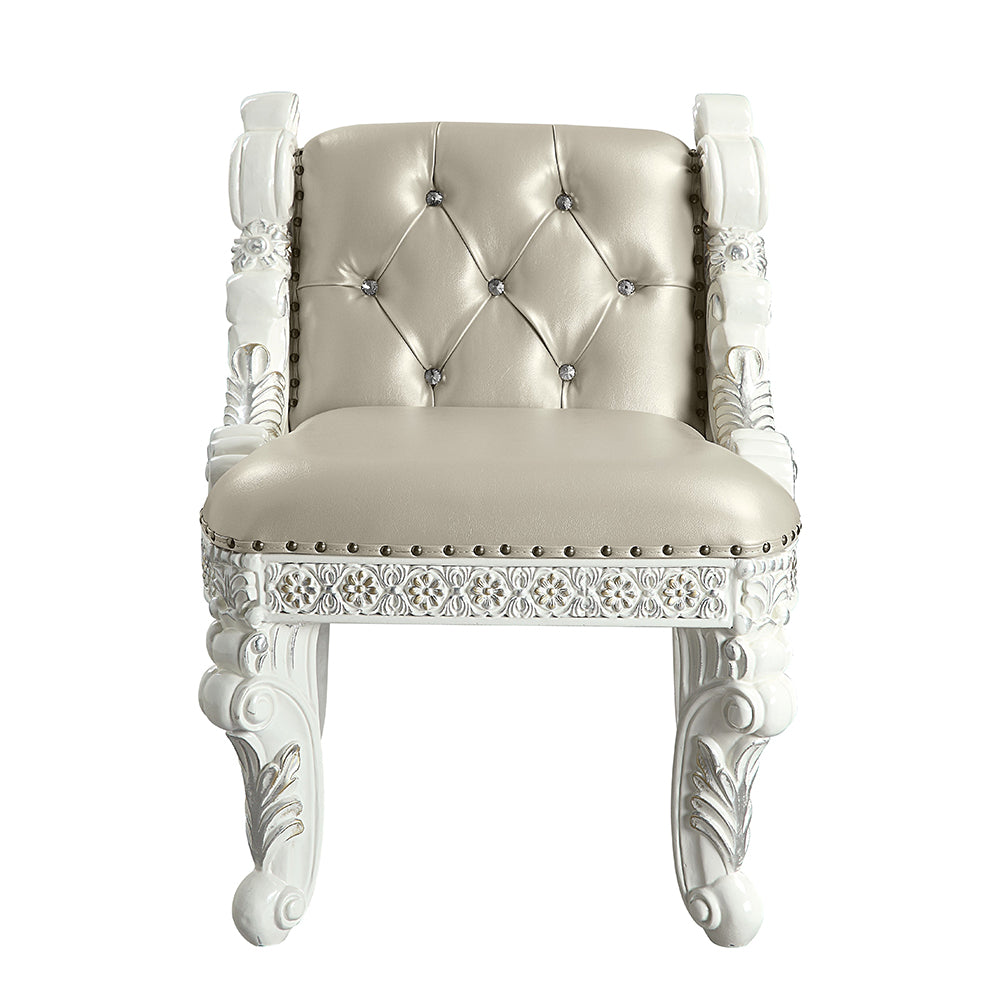 ACME Vanaheim Vanity Stool – side view – Lusso Furniture Miami
