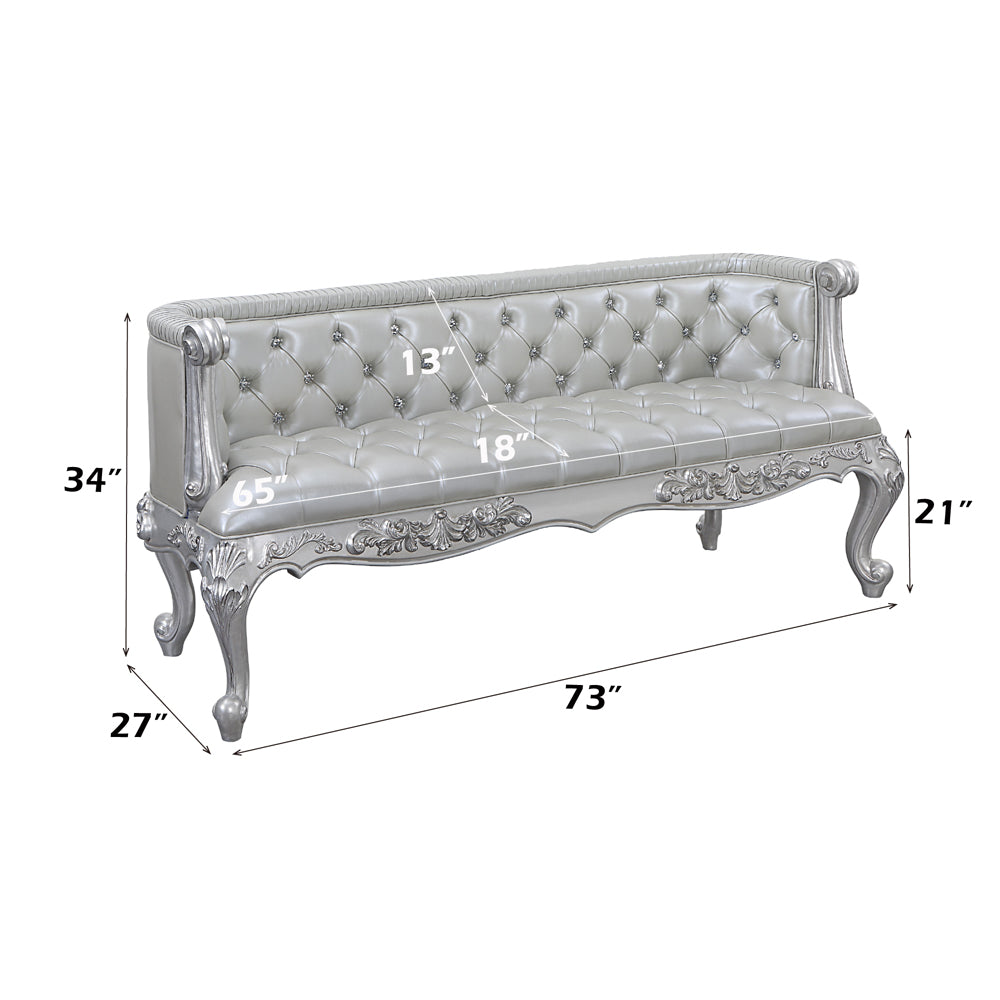 ACME Valkyrie Bench – angle view – Lusso Furniture Miami