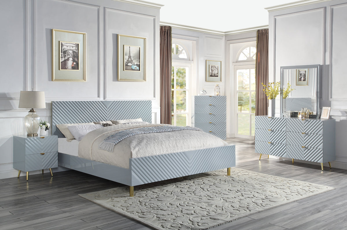 ACME Gaines Mirror – side view – Lusso Furniture Miami