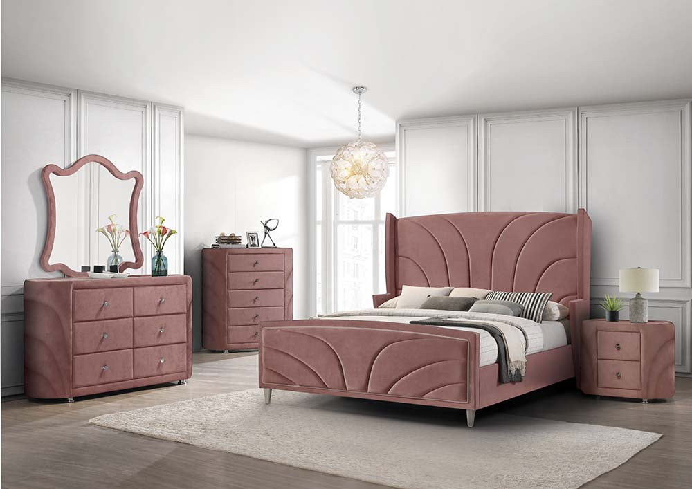 ACME Salonia Bed – angle view – Lusso Furniture Miami