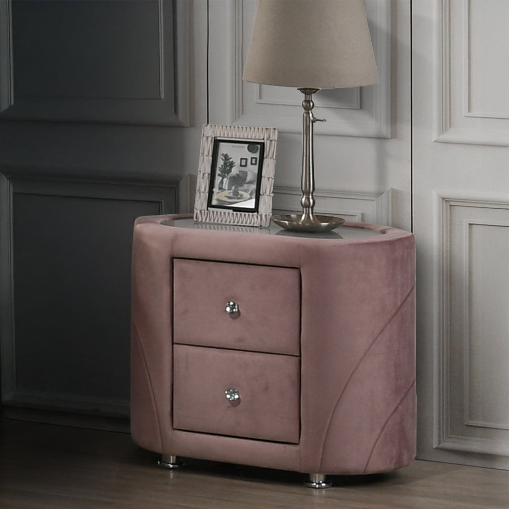 ACME Salonia Nightstand – front view – Lusso Furniture Miami
