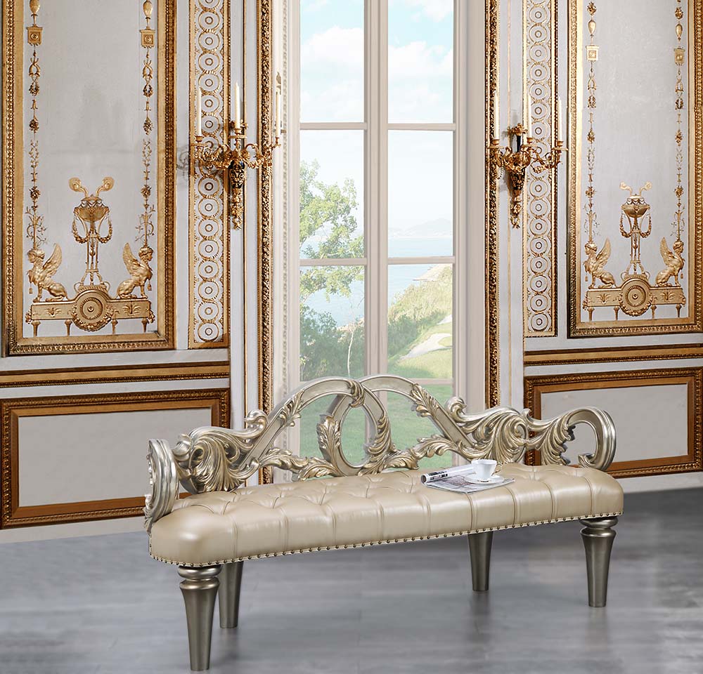 ACME Danae Bench – front view – Lusso Furniture Miami
