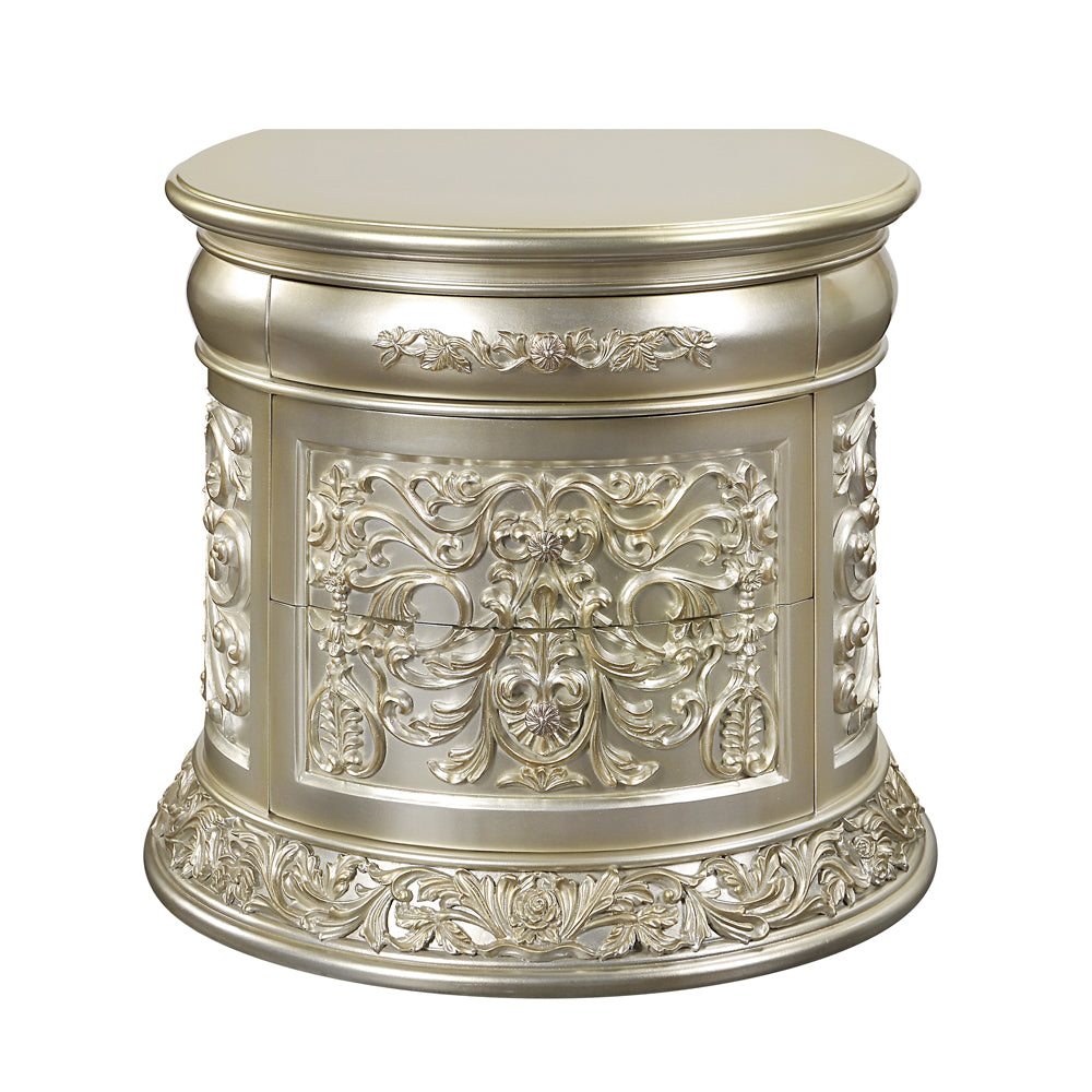 ACME Sorina Nightstand – side view – Lusso Furniture Miami