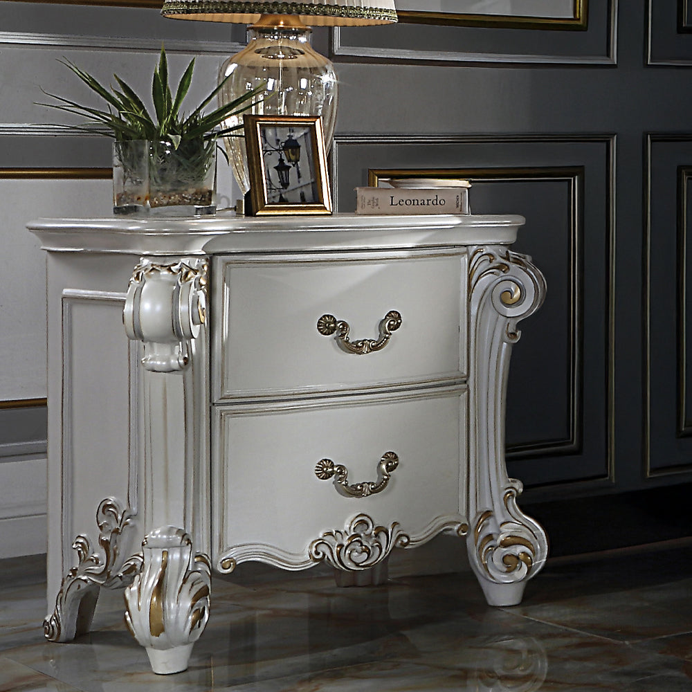 ACME Vendome Nightstand – front view – Lusso Furniture Miami