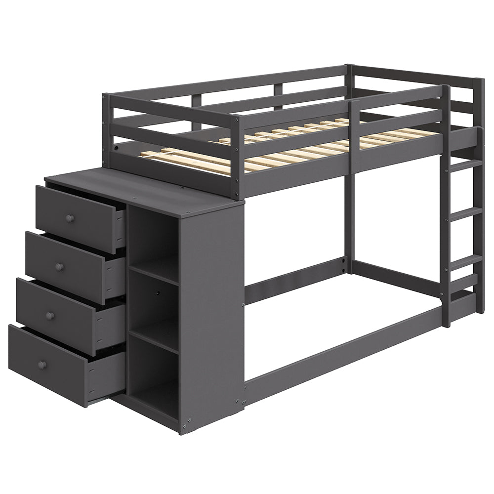 ACME Gaston Storage Bunk Bed – side view – Lusso Furniture Miami