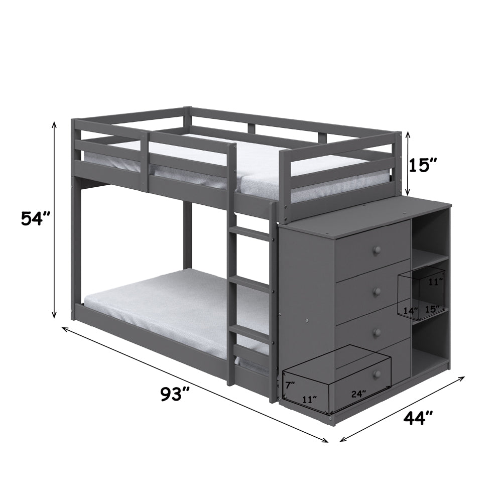 ACME Gaston Storage Bunk Bed – finish detail – Lusso Furniture Miami