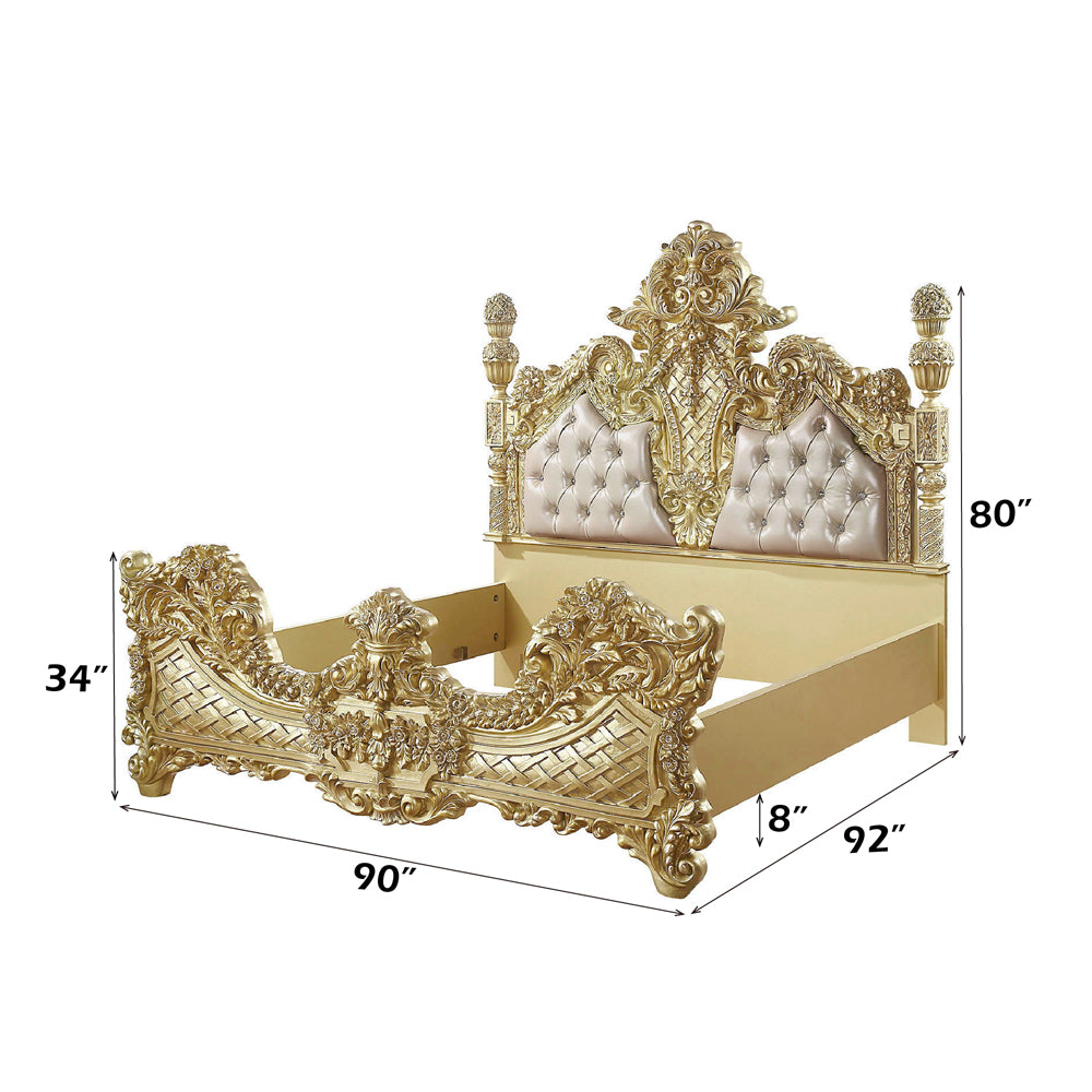 ACME Cabriole Bed – side view – Lusso Furniture Miami