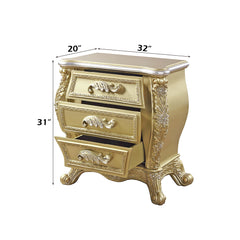 ACME Cabriole Nightstand – side view – Lusso Furniture Miami