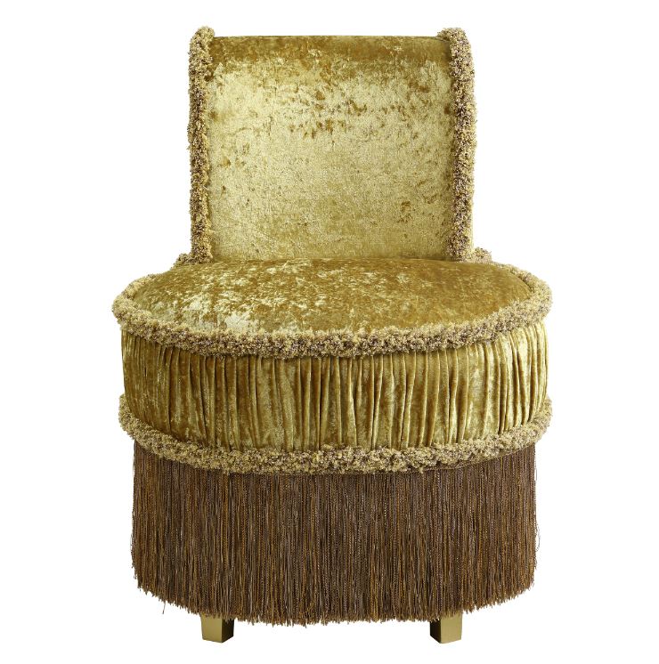 ACME Bernadette Vanity Stool – side view – Lusso Furniture Miami