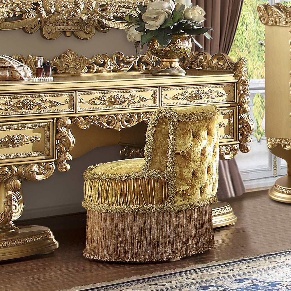 ACME Bernadette Vanity Stool – front view – Lusso Furniture Miami