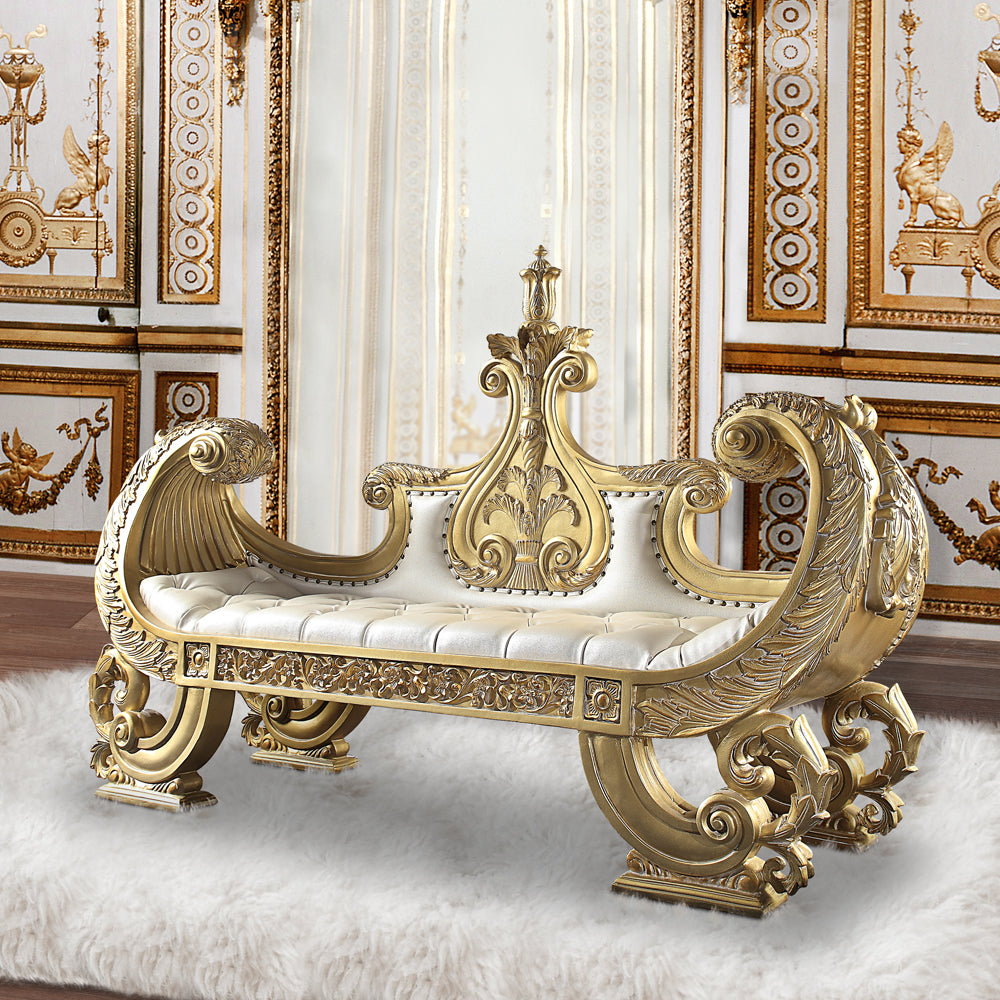 ACME Bernadette Bench – front view – Lusso Furniture Miami