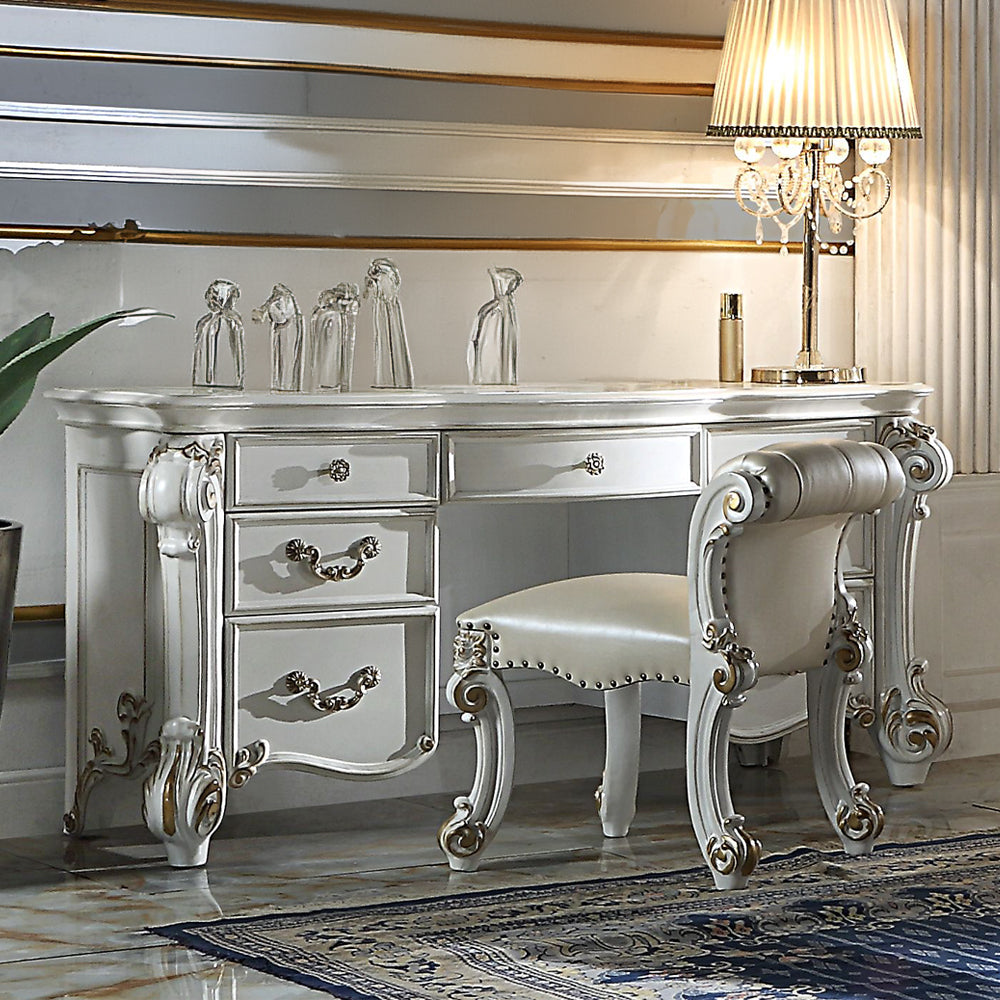 ACME Vendome Vanity Desk – front view – Lusso Furniture Miami