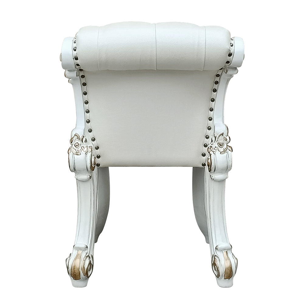 ACME Vendome Vanity Stool – side view – Lusso Furniture Miami