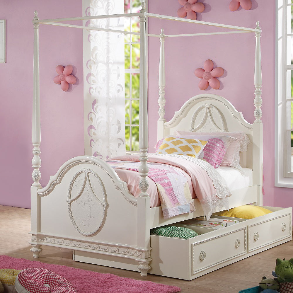 ACME Dorothy Post Bed – front view – Lusso Furniture Miami