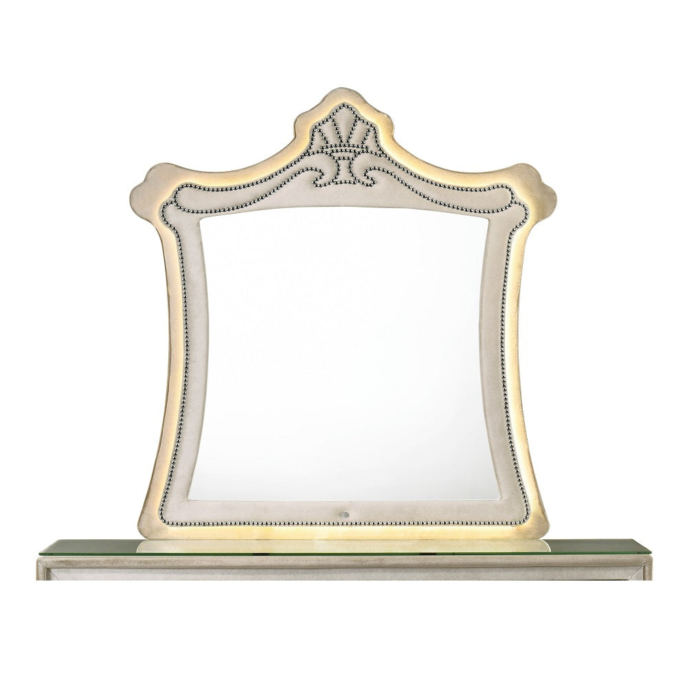 ACME Lucienne LED Mirror – side view – Lusso Furniture Miami
