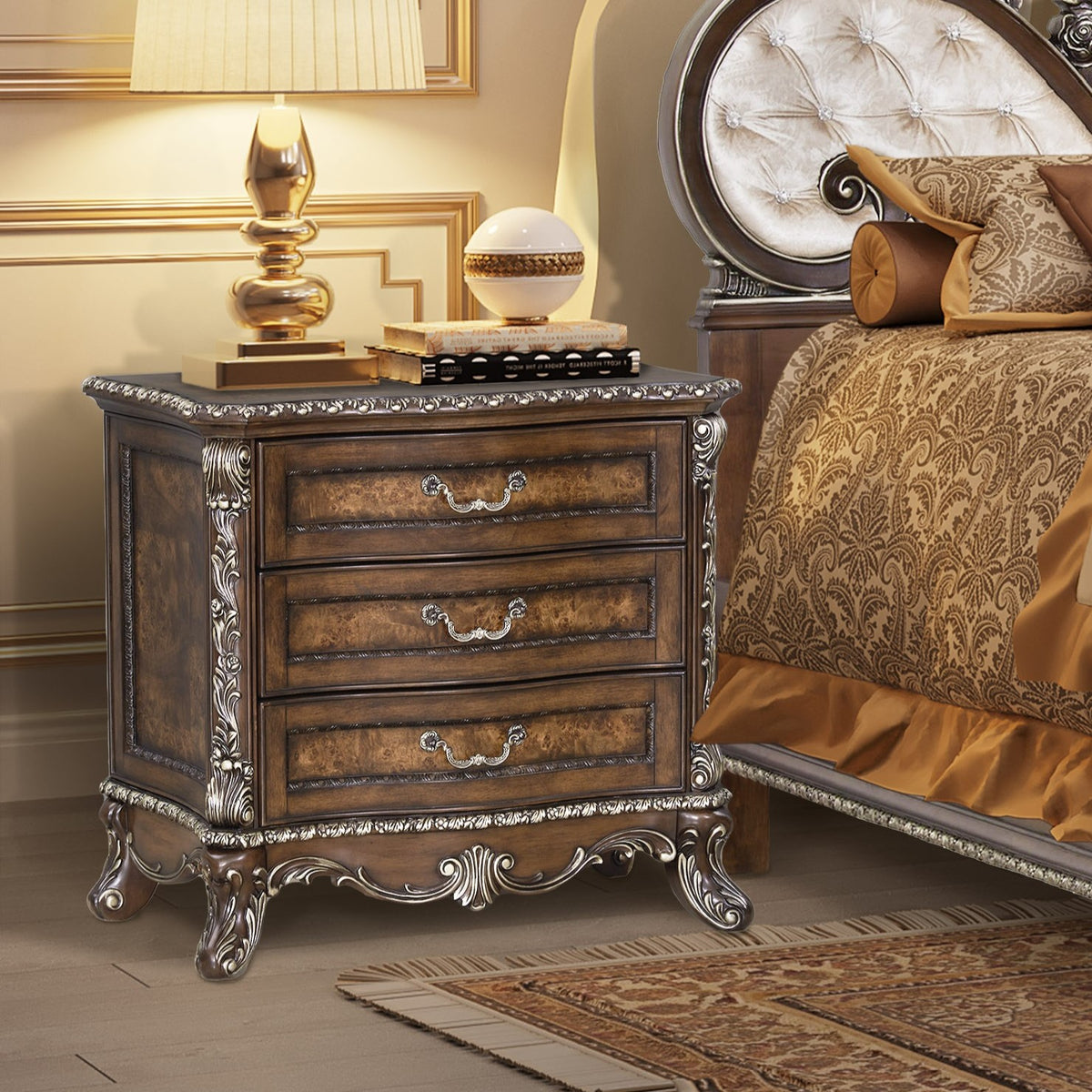 ACME Devany Nightstand – front view – Lusso Furniture Miami